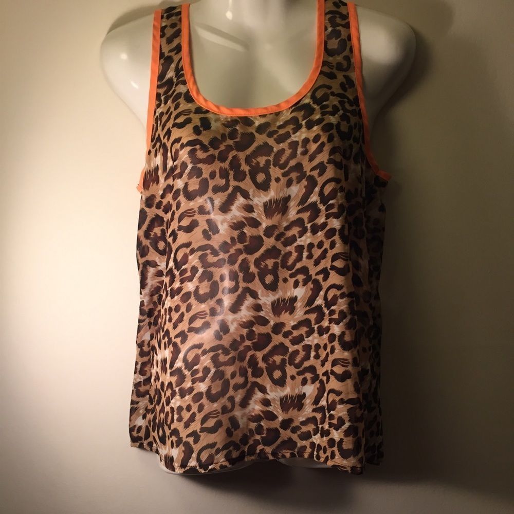 🛍Sheer Animal Print Tank🛍